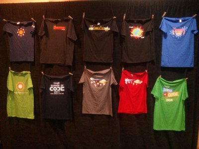 10 year t-shirt wall